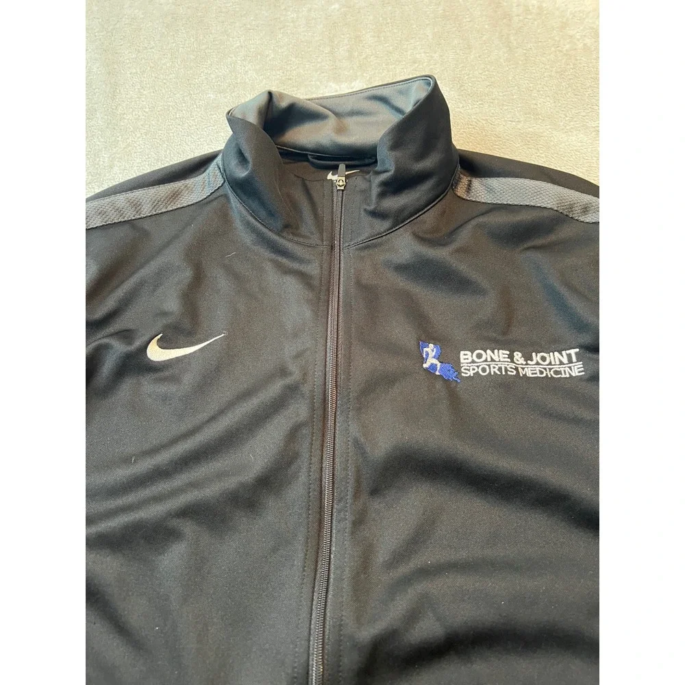 Nike Track Jacket Mens XL Black  Bone & Joint Sports Medicine logo Full Zip